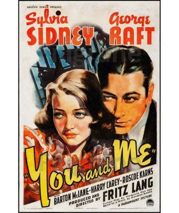 FILM YOU and ME Fritz LANG Rgnd-POSTER/REPRODUCTION d1 AFFICHE VINTAGE prix