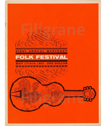 FOLK FESTIVAL 1963 Rnkx-POSTER/REPRODUCTION d1 AFFICHE VINTAGE la chaussure