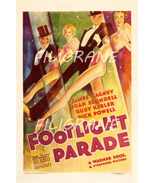 FOOTLIGHT PARADE FILM Rbbb-POSTER/REPRODUCTION d1 AFFICHE VINTAGE brillant des détails fins