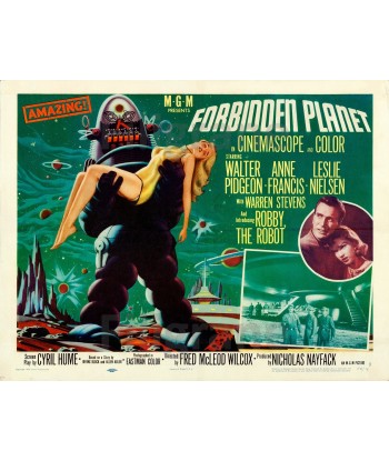 FORBIDDEN PLANET FILM Rgld-POSTER/REPRODUCTION d1 AFFICHE VINTAGE une grave pollution 