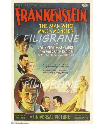 FRANKENSTEIN FILM Rpfa-POSTER/REPRODUCTION d1 AFFICHE VINTAGE le concept de la Pate a emporter 