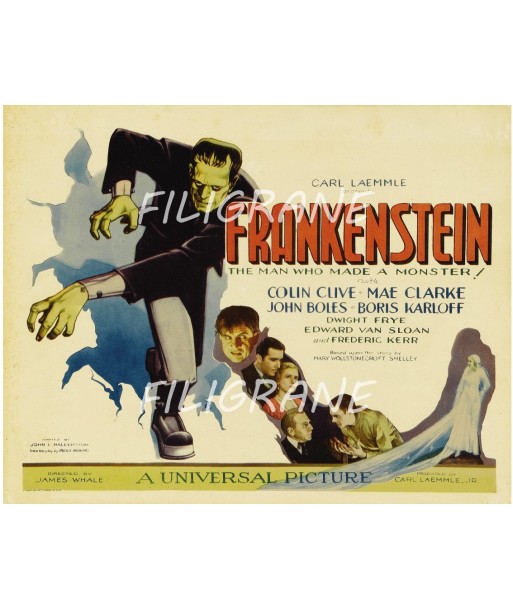 FRANKENSTEIN FILM Rquz-POSTER/REPRODUCTION d1 AFFICHE VINTAGE Toutes les collections ici