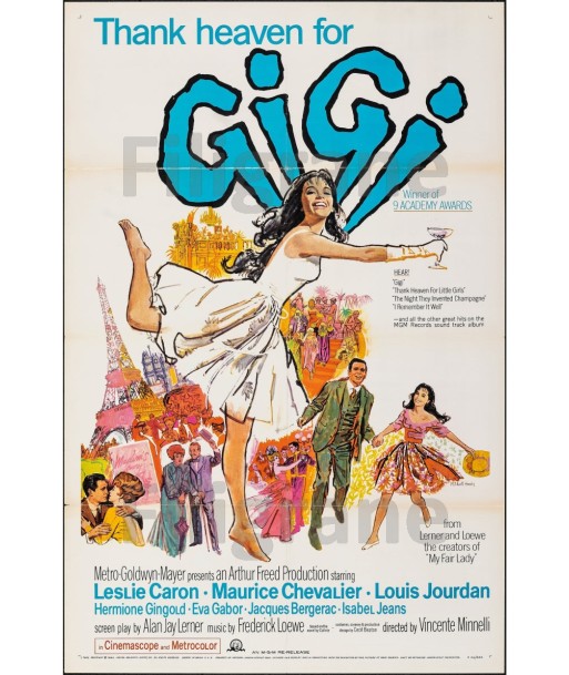 GIGI FILM Rgxj-POSTER/REPRODUCTION d1 AFFICHE VINTAGE hantent personnes