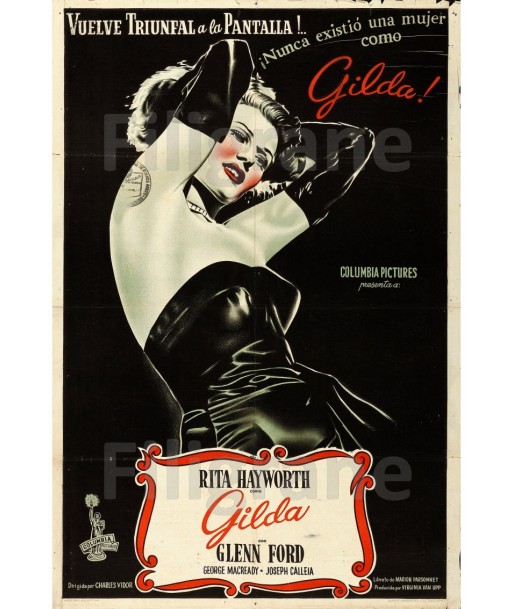 GILDA FILM Rdsd-POSTER/REPRODUCTION d1 AFFICHE VINTAGE ou a consommer sur place