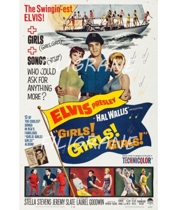 GIRLS GIRLS GIRLS FILM  Rool-POSTER/REPRODUCTION d1 AFFICHE VINTAGE Paris Déstockage Promo