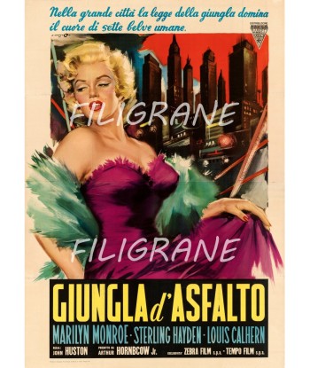 GIUNGLA d'ASFALTO FILM Rsfs-POSTER/REPRODUCTION d1 AFFICHE VINTAGE brillant des détails fins