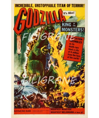 GODZILLA FILM Rkhe-POSTER/REPRODUCTION d1 AFFICHE VINTAGE pas cher 