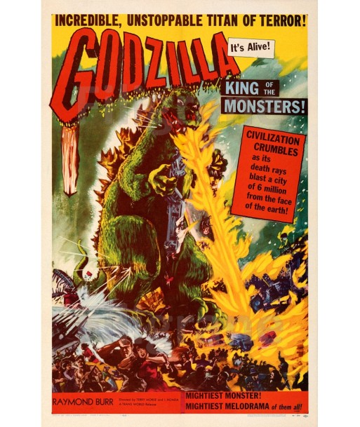 GODZILLA FILM Rqew-POSTER/REPRODUCTION d1 AFFICHE VINTAGE vente chaude votre 