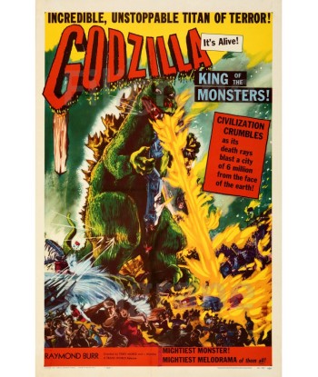 GODZILLA FILM Rsou-POSTER/REPRODUCTION d1 AFFICHE VINTAGE d'Europe débarque