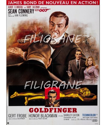 GOLDFINGER FILM Rpnv-POSTER/REPRODUCTION d1 AFFICHE VINTAGE pas cher chine