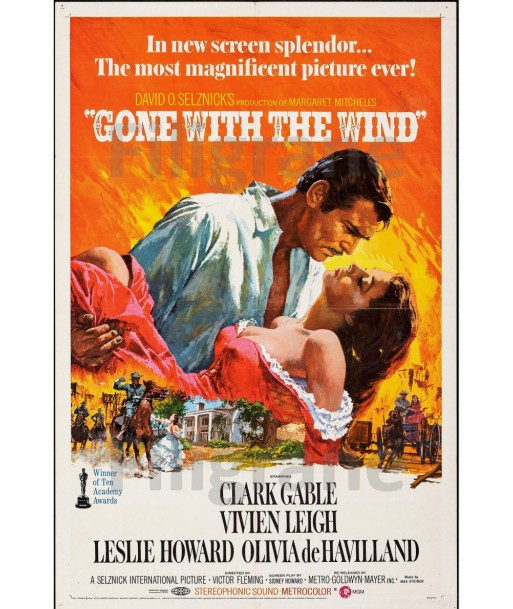 GONE WITH THE WIND FILM Rciv-POSTER/REPRODUCTION d1 AFFICHE VINTAGE votre