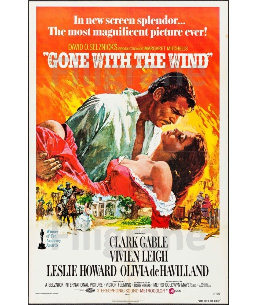 GONE WITH the WIND FILM Rfid-POSTER/REPRODUCTION d1 AFFICHE VINTAGE store