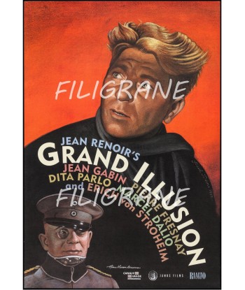 GRAND ILLUSION FILM Rius-POSTER/REPRODUCTION d1 AFFICHE VINTAGE pour bénéficier 