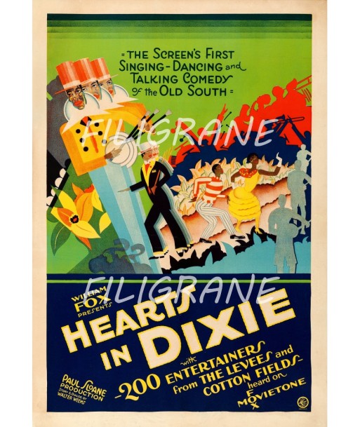 HEARTS in DIXIE FILM Rdnv-POSTER/REPRODUCTION d1 AFFICHE VINTAGE meilleur choix