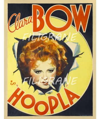 HOOPLA FILM Clara BOW Rfof-POSTER/REPRODUCTION d1 AFFICHE VINTAGE Véritable concentré