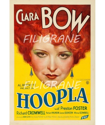 HOOPLA FILM Clara BOW Ruju-POSTER/REPRODUCTION d1 AFFICHE VINTAGE vous aussi creer 