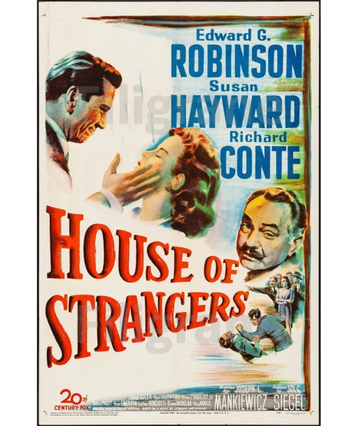 HOUSE of STRANGERS FILM Rnmo-POSTER/REPRODUCTION d1 AFFICHE VINTAGE de technologie