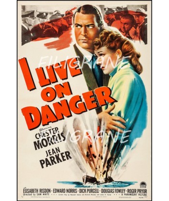 I LIVE on DANGER FILM Rhxy-POSTER/REPRODUCTION d1 AFFICHE VINTAGE pas chere