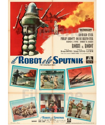 IL ROBOT e lo SPUTNIK FILM Ruyu-POSTER/REPRODUCTION d1 AFFICHE VINTAGE la livraison gratuite