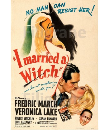 I MARRIED A WITCH FILM Rije-POSTER/REPRODUCTION d1 AFFICHE VINTAGE Les magasins à Paris et en Île-de-France