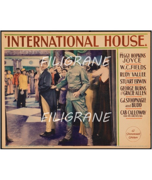 INTERNATIONAL HOUSE FILM Rvqp-POSTER/REPRODUCTION d1 AFFICHE VINTAGE Venez découvrir notre 