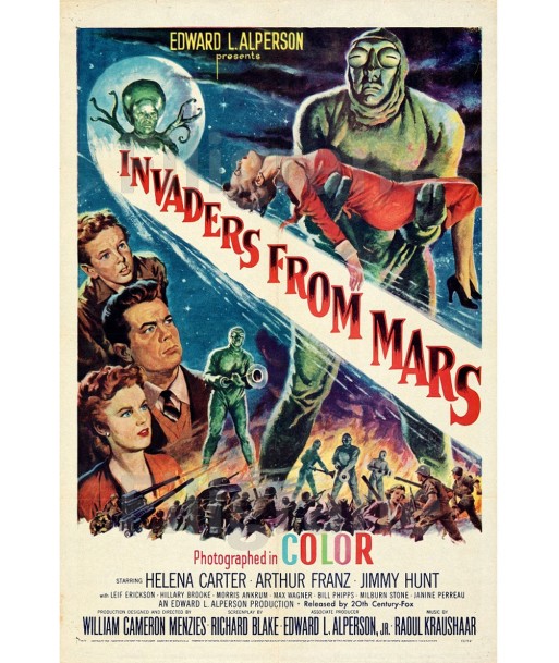 INVADERS from MARS FILM Rvpa-POSTER/REPRODUCTION d1 AFFICHE VINTAGE france