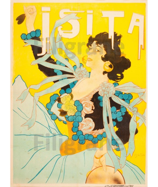 ISITA SPECTACLE Rlbl-POSTER/REPRODUCTION d1 AFFICHE VINTAGE Les magasins à Paris