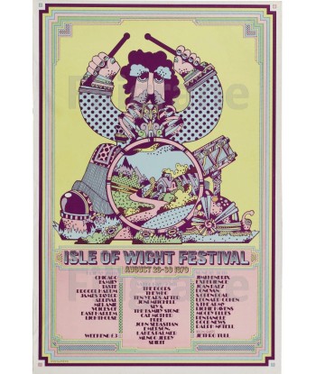 ISLE of WIGHT FESTIVAL 70 Rhmo-POSTER/REPRODUCTION d1 AFFICHE VINTAGE acheter