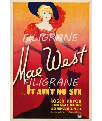 IT AIN'T NO SIN FILM Rrhu-POSTER/REPRODUCTION d1 AFFICHE VINTAGE livraison gratuite