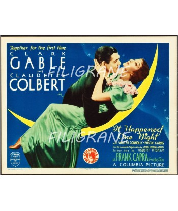 IT HAPPENED ONE NIGHT FILM Rqos-POSTER/REPRODUCTION d1 AFFICHE VINTAGE Venez découvrir notre 