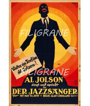 JAZZ DER JAZZSÄNGER AL JOLSON Rmel-POSTER/REPRODUCTION d1 AFFICHE VINTAGE de technologie