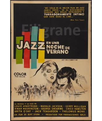 JAZZ NOCHE de VERANO FILM Rfus-POSTER/REPRODUCTION d1 AFFICHE VINTAGE vous aussi creer 