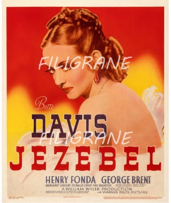 JEZEBEL FILM BETTE DAVIS Ranv-POSTER/REPRODUCTION d1 AFFICHE VINTAGE solde