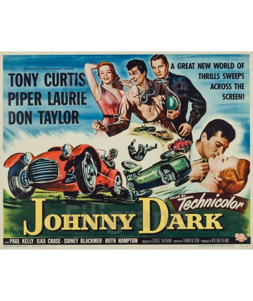 JOHNNY DARK FILM Rpie-POSTER/REPRODUCTION d1 AFFICHE VINTAGE Les magasins à Paris