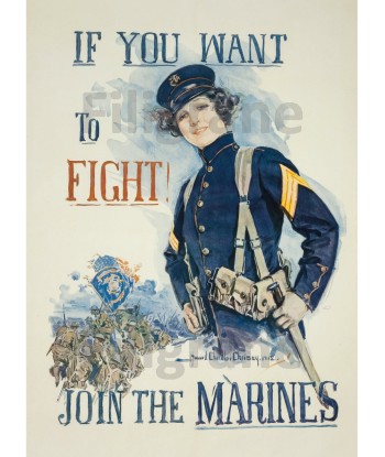 JOIN THE MARINES WOMEN Reuh-POSTER/REPRODUCTION d1 AFFICHE VINTAGE livraison gratuite