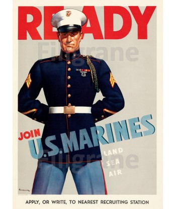 JOIN U.S MARINES Rnuj-POSTER/REPRODUCTION d1 AFFICHE VINTAGE de votre