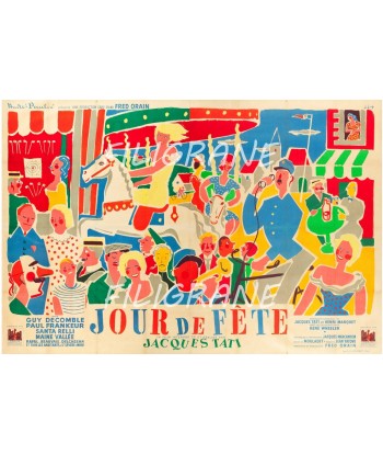 JOUR DE FêTE FILM TATI Rwsn-POSTER/REPRODUCTION d1 AFFICHE VINTAGE Jusqu'à 80% De Réduction