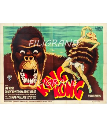 KING KONG FILM Rjgb-POSTER/REPRODUCTION d1 AFFICHE VINTAGE solde