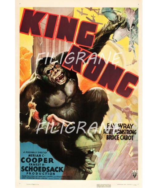 KING KONG FILM Rpzi-POSTER/REPRODUCTION d1 AFFICHE VINTAGE acheter en ligne