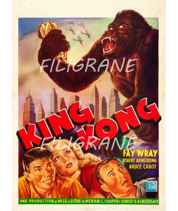 KING KONG FILM Rvfv-POSTER/REPRODUCTION d1 AFFICHE VINTAGE de la marque