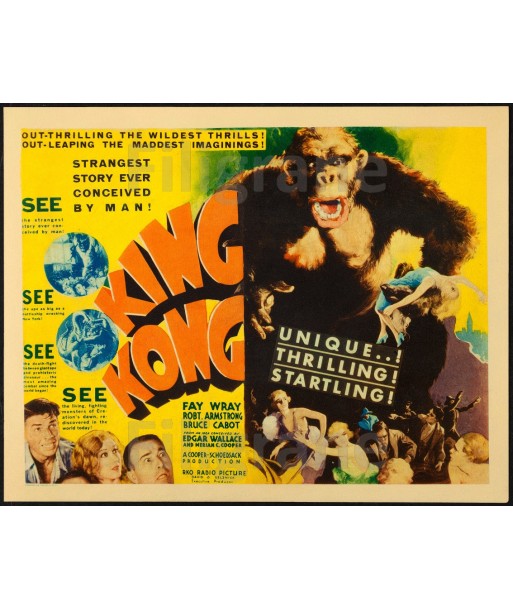 KING KONG FILM Ryit-POSTER/REPRODUCTION d1 AFFICHE VINTAGE pour bénéficier 