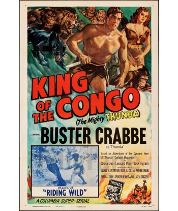 KING OF THE CONGO FILM Rrvr-POSTER/REPRODUCTION d1 AFFICHE VINTAGE de la marque