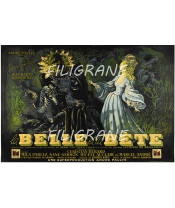 LA BELLE et la BêTE FILM Rfbh-POSTER/REPRODUCTION d1 AFFICHE VINTAGE Vous souhaitez 