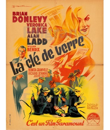 LA Clé de VERRE FILM Rogy-POSTER/REPRODUCTION d1 AFFICHE VINTAGE de technologie