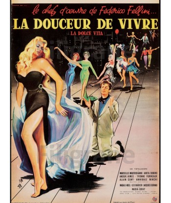 LA DOLCE VITA FILM Rsie-POSTER/REPRODUCTION d1 AFFICHE VINTAGE pas cher