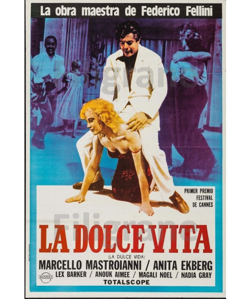 La DOLCE VITA FILM Rvdg-POSTER/REPRODUCTION d1 AFFICHE VINTAGE Par le système avancé 