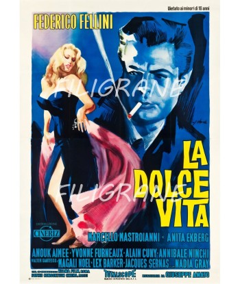 LA DOLCE VITA FILM Rzxs-POSTER/REPRODUCTION d1 AFFICHE VINTAGE une grave pollution 