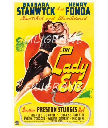 LADY EVE FILM Rhpn-POSTER/REPRODUCTION d1 AFFICHE VINTAGE Venez acheter