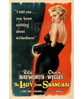 LADY from SHANGHAI FILM Rzjs-POSTER/REPRODUCTION d1 AFFICHE VINTAGE brillant des détails fins