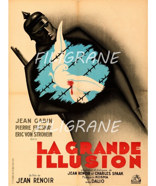 LA GRANDE ILLUSION FILM Rheh-POSTER/REPRODUCTION d1 AFFICHE VINTAGE 2024